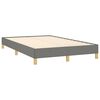vidaXL Cama box spring con colch&oacute;n y LED tela marr&oacute;n oscuro 120x190 cm