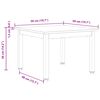 vidaXL Mesa de Caf&eacute; 50 x 50 x 36 cm Madera de pino macizo