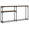 vidaXL Mesa consola madera de ingenier&iacute;a marr&oacute;n roble 145x22,5x75 cm
