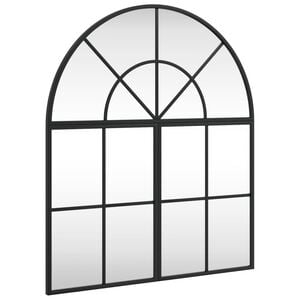 vidaXL Espejo de pared arco de hierro negro 60x70 cm