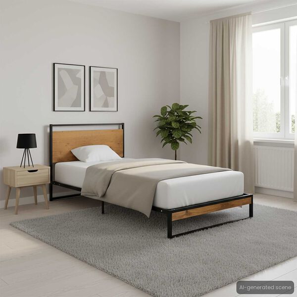 vidaXL Estructura de cama sin colch&oacute;n metal 90x200 cm