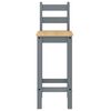vidaXL Taburetes altos 2 uds madera maciza de pino gris
