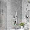 vidaXL Nichos de Ducha Blanco 60 x 20 x 9.5 cm Acero inoxidable