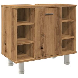 vidaXL Armario de ba&ntilde;o madera contrachapada roble artisan 60x32x53,5cm