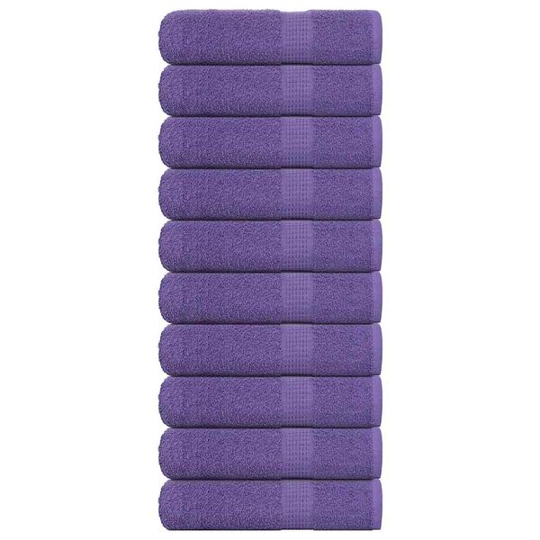 vidaXL Toallas de ducha FROGN 10 uds morado 70x140 cm 360 g/m&sup2;