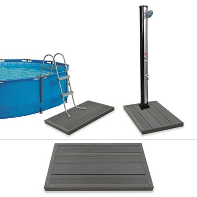 vidaXL Panel de suelo para ducha solar escalera piscina WPC