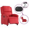 vidaXL Sill&oacute;n reclinable el&eacute;ctrico de cuero sint&eacute;tico rojo