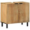 vidaXL Armario de lavabo de ba&ntilde;o madera maciza mango marr&oacute;n 62x33x58cm