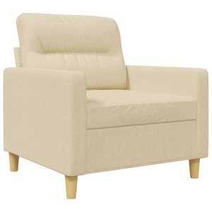 vidaXL Sill&oacute;n de tela color crema 60 cm