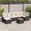 vidaXL Conjunto de sof&aacute;s de jard&iacute;n 8 pcs Negro rat&aacute;n sint&eacute;tico