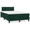 vidaXL Cama box spring con colch&oacute;n terciopelo verde oscuro 120x190 cm
