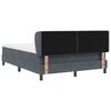 vidaXL Cama tipo Box Spring Gris oscuro 140 x 190 cm Terciopelo