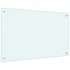 vidaXL Protección salpicaduras cocina vidrio templado blanco 80x50 cm