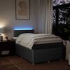 vidaXL Cama box spring con colchón tela gris oscuro 120x190 cm