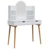 vidaXL Conjunto de Mesa de Tocador FAUSKE 4 uds. Blanco