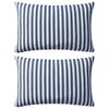 vidaXL Cojines para exterior a rayas 60x40 cm azul marino 2 unidades