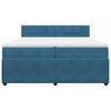 vidaXL Cama box spring con colch&oacute;n terciopelo azul 200x200 cm