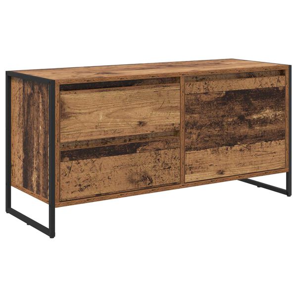 vidaXL Gabinete de TV con caj&oacute;n Madera Vieja 100 x 36 x 49.5 cm