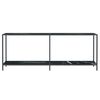 vidaXL Mesa consola vidrio templado negro 200x35x75,5 cm