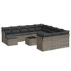 vidaXL Set sof&aacute;s de jard&iacute;n con cojines 13 piezas rat&aacute;n sint&eacute;tico gris