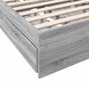 vidaXL Cama con cajones madera ingenier&iacute;a gris Sonoma 100x200 cm