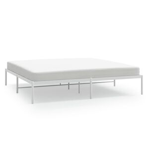 vidaXL Estructura de cama sin colch&oacute;n metal blanco 193x203 cm