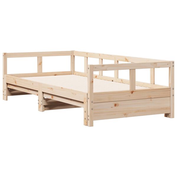 vidaXL Sof&aacute; cama sin colch&oacute;n madera maciza de pino 80x200 cm