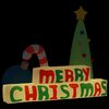 vidaXL Decoraci&oacute;n inflable Merry Christmas con LED 197 cm