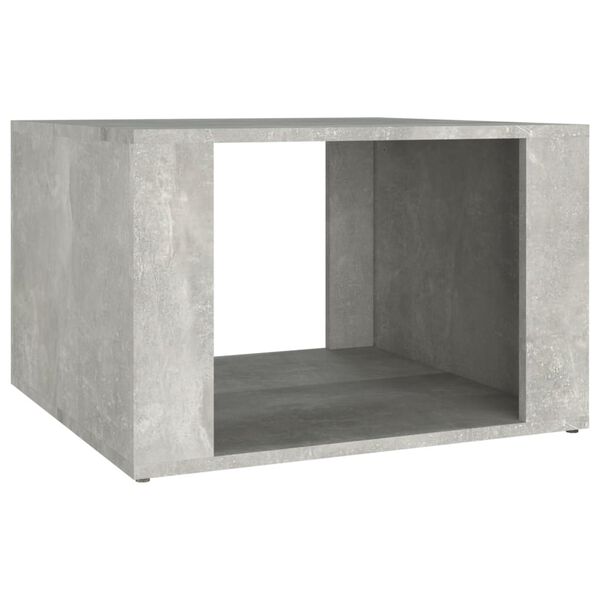vidaXL Mesita de noche madera contrachapada gris hormigón 57x55x36 cm