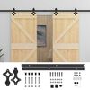 vidaXL Puerta Corredera 2 uds. 80 x 210 cm Madera de Pino Maciza