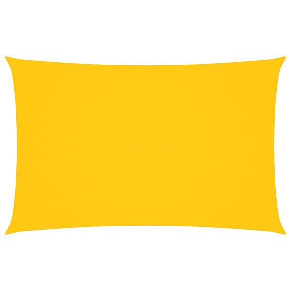 vidaXL Toldo de vela rectangular tela Oxford amarillo 2,5x5 m
