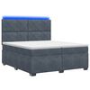 vidaXL Cama box spring con colch&oacute;n Gris oscuro 200 x 200 cm Terciopelo