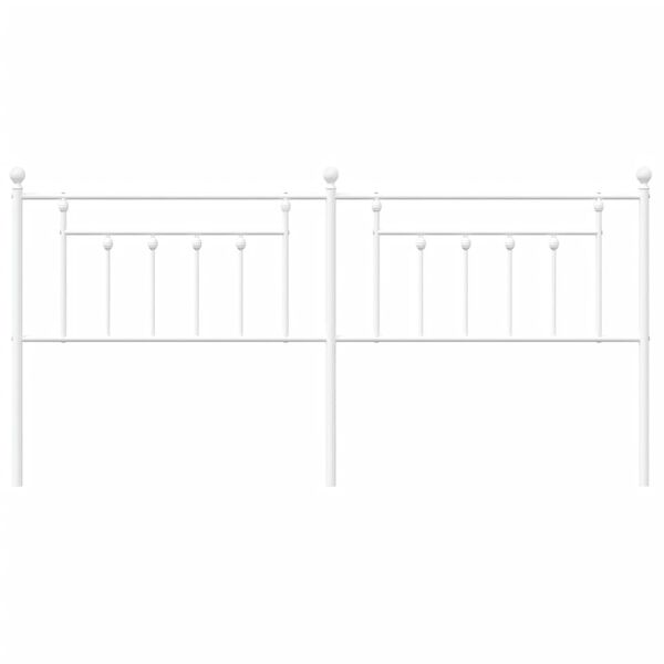 vidaXL Cabecero de metal blanco 200 cm