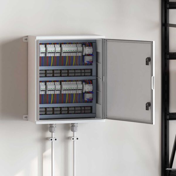 vidaXL Gabinete de Control Gris 50 x 23 x 60 cm Pl&aacute;stico ABS