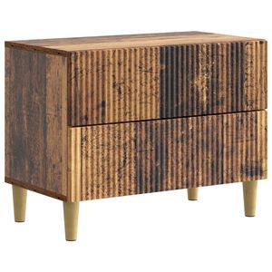 vidaXL Armario de Noche con caj&oacute;n Madera envejecida 62 x 34,5 x 48 cm