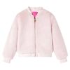vidaXL Chaqueta infantil cuero sint&eacute;tico rosa suave 128