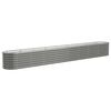 vidaXL Jardinera arriate acero galvanizado gris 332x40x36 cm