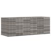 vidaXL Ba&uacute;l para cojines de jard&iacute;n rat&aacute;n PE gris 291x100,5x104 cm