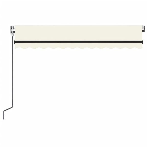 vidaXL Toldo autom&aacute;tico con LED y sensor de viento crema 350x250 cm