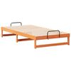 vidaXL Estructura de cama Marrón 100 x 210 cm Madera de pino macizo