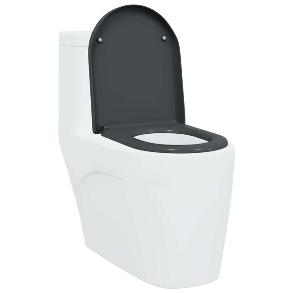 vidaXL Asiento de WC Antracita 49 x 36 x 4 cm Duroplast