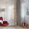 vidaXL Árbol de Navidad de madera con soporte Marrón 210 cm Bambú