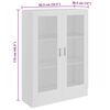 vidaXL Vitrina de madera contrachapada blanco 82,5x30,5x115 cm