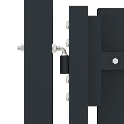 vidaXL Cancela doble de valla de acero gris antracita 306x175 cm
