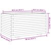 vidaXL Jardinera madera de pino impregnada 90x60x49,5 cm