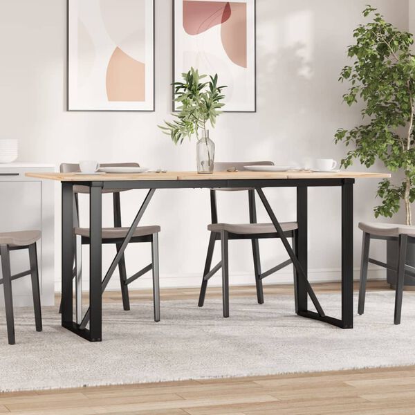 vidaXL Patas de mesa de comedor estructura O acero 120x60x73 cm