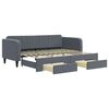 vidaXL Sof&aacute; cama nido con cajones terciopelo gris oscuro 90x200 cm