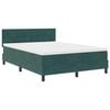 vidaXL Cama Box Spring LED Verde oscuro 140 x 200 cm Terciopelo