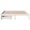 vidaXL Estructura de cama sin colch&oacute;n madera maciza blanca 120x190 cm