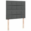 vidaXL Cama box spring con colch&oacute;n tela gris oscuro 120x190 cm